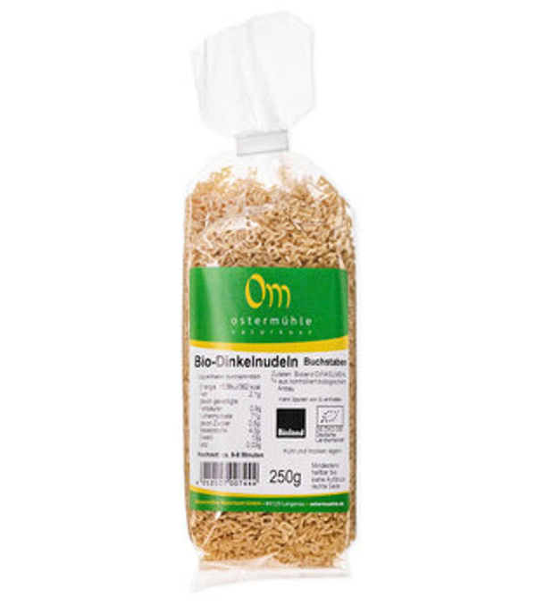 Produktfoto zu Dinkelnudeln Buchstaben 250g