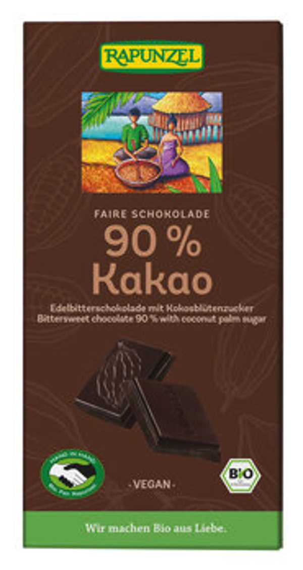 Produktfoto zu Bitterschokolade 90%Kakao