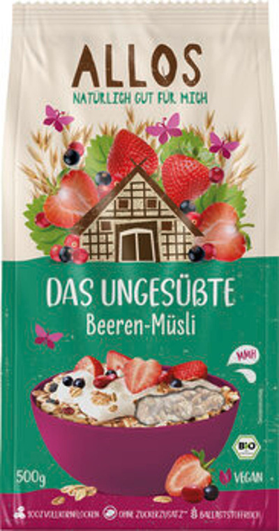 Produktfoto zu Müsli Beeren ungesüsst 500g