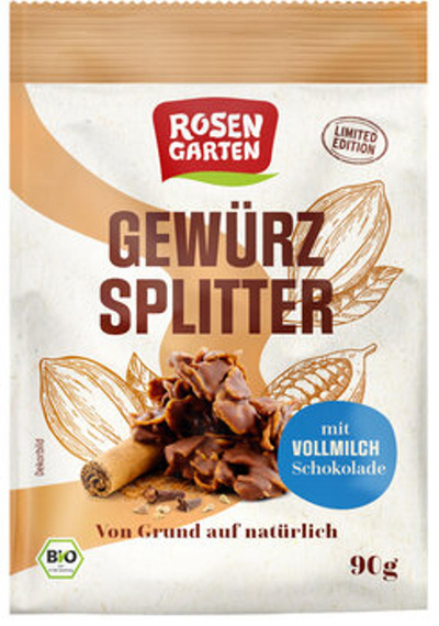 Produktfoto zu Gewürz-Splitter in Vollmilchschokolade