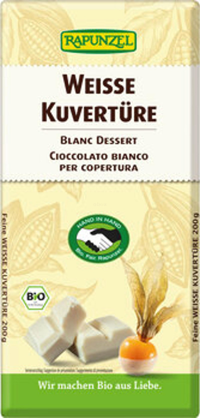 Produktfoto zu Rapunzel Kuvertüre weiß