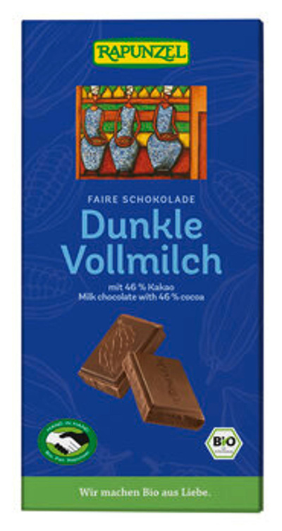 Produktfoto zu Schokolade Dunkle Vollmilch 46% Kakao