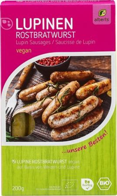 Produktfoto zu Lupinen Rostbratwürstchen, 5 Stück