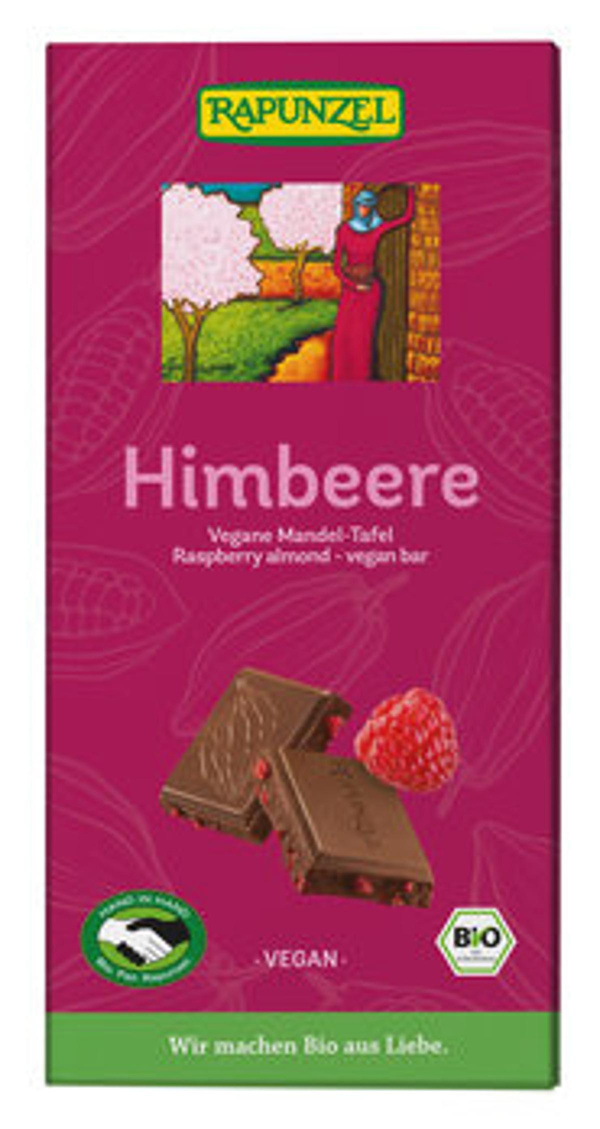 Produktfoto zu Himbeere Mandel Schokolade,100g