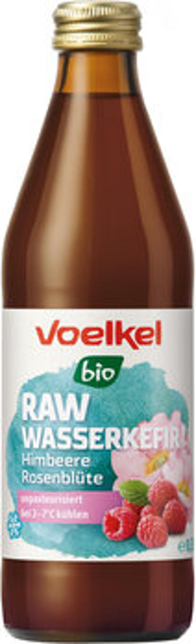 Produktfoto zu RAW Wasserkefir Himbeere Rosenblüte, 0,33l