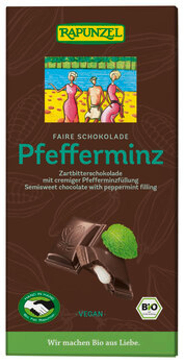 Produktfoto zu Schokolade Zartbitter mit Pfefferminz