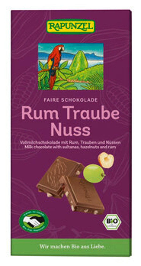 Produktfoto zu Schokolade Rum Traube & Nuss