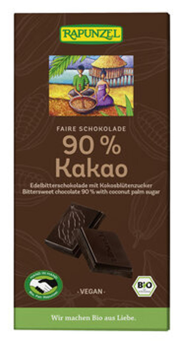 Produktfoto zu Bitterschokolade 90%Kakao