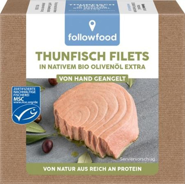 Produktfoto zu Thunfischfilets in Olivenöl 160g