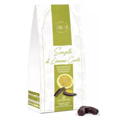 Produktfoto zu Zitronenschalen kandiert & schokoliert