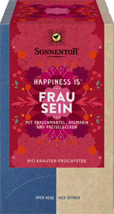 Produktfoto zu Kräuter-Früchtetee Happiness is Frau sein