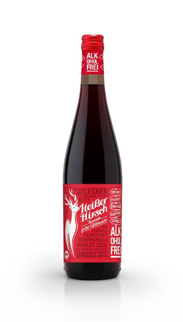Produktfoto zu Heißer Hirsch rot alkoholfrei