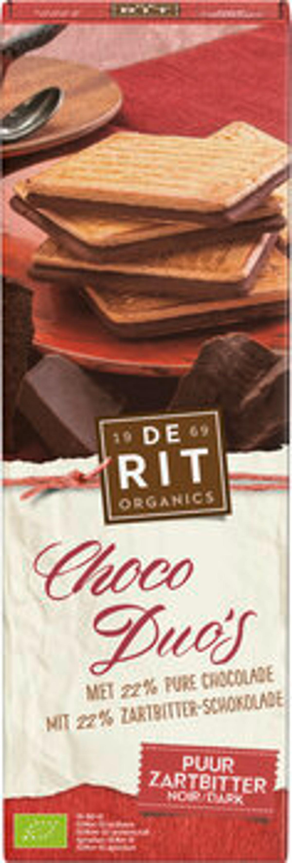 Produktfoto zu Choco Duo`s mit Zartbitterschokolade