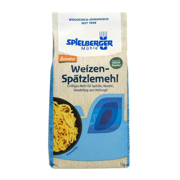 Produktfoto zu Griffiges Weizenmehl für Spätzle, Nudeln, Strudelteig, Hefezopf, 1kg