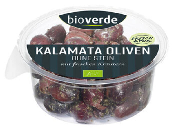 Produktfoto zu Schw. Kalamata-Olive gekräutert, 150g