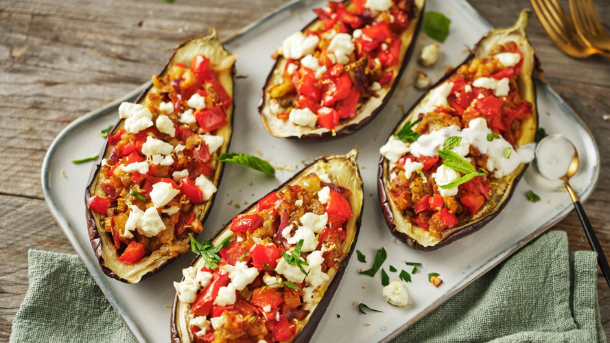 Rezeptbild für Gefüllte Auberginen