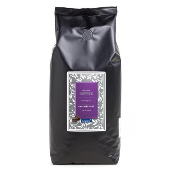 Produktfoto zu Hochlandkaffee, ganze Bohne 1kg