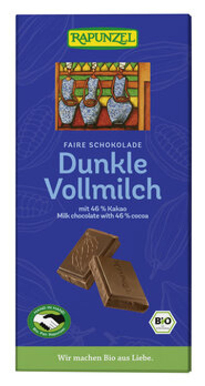 Produktfoto zu Schokolade Dunkle Vollmilch 46% Kakao