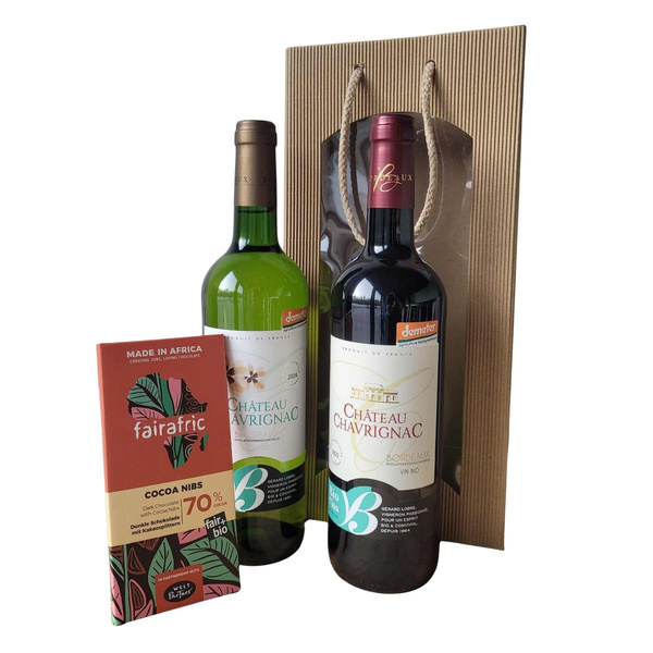 Produktfoto zu Geschenkset Wein & Schokolade