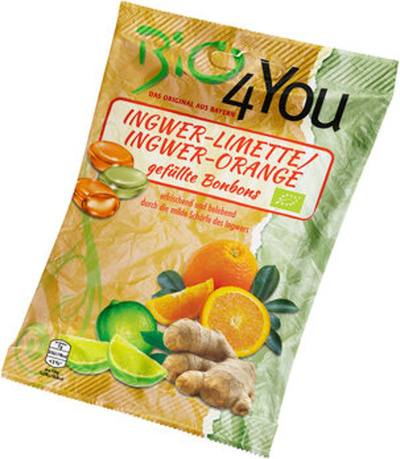 Produktfoto zu Bonbons Ingwer Limette_Orange