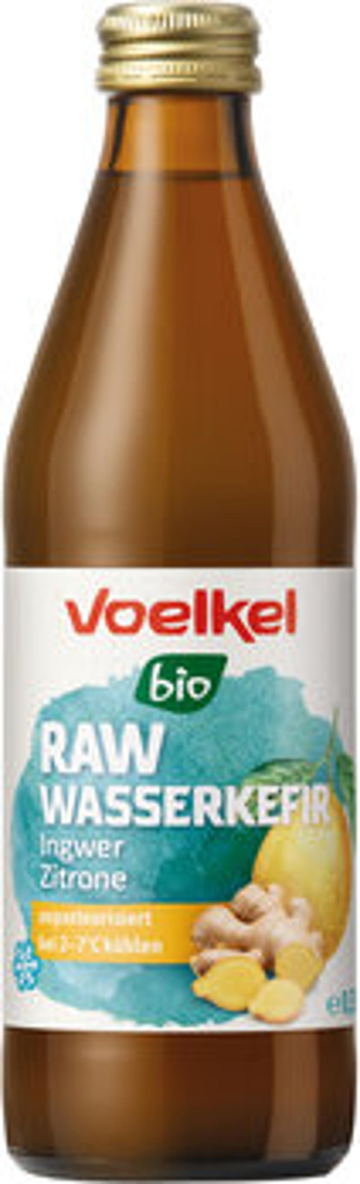 Produktfoto zu RAW Wasserkefir Zitrone Ingwer, 0,33l