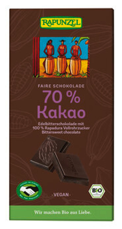 Produktfoto zu Schokolade Edelbitter, 70% Kakao
