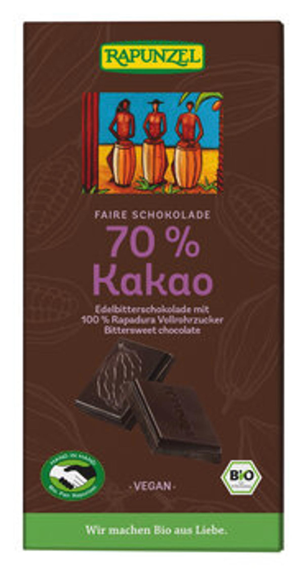 Produktfoto zu Edelbitter Schokolade, 70% Kakao