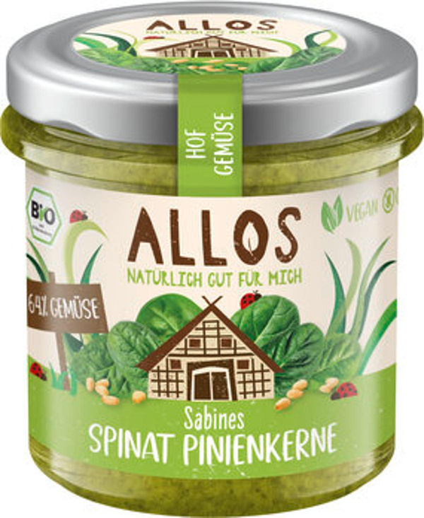 Produktfoto zu Brotaufstrich Spinat Pinienkerne