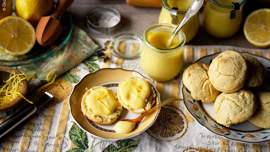 Rezeptbild für Lemon Curd und Scones