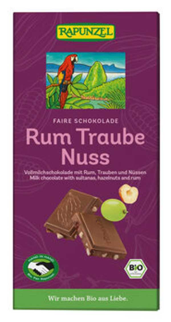 Produktfoto zu Schokolade Rum Traube & Nuss