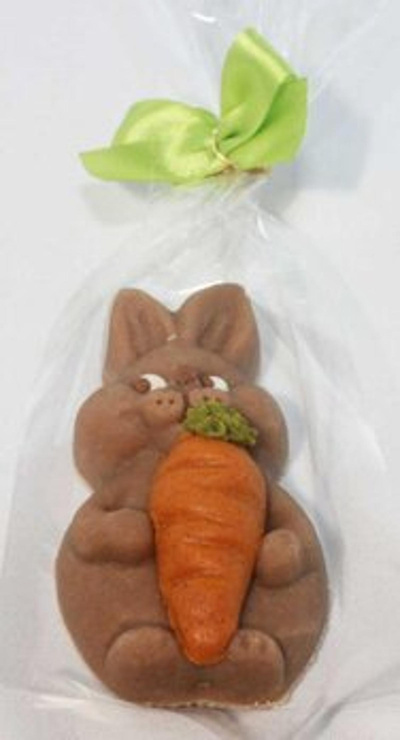 Produktfoto zu Marzipan Hase mit Möhre