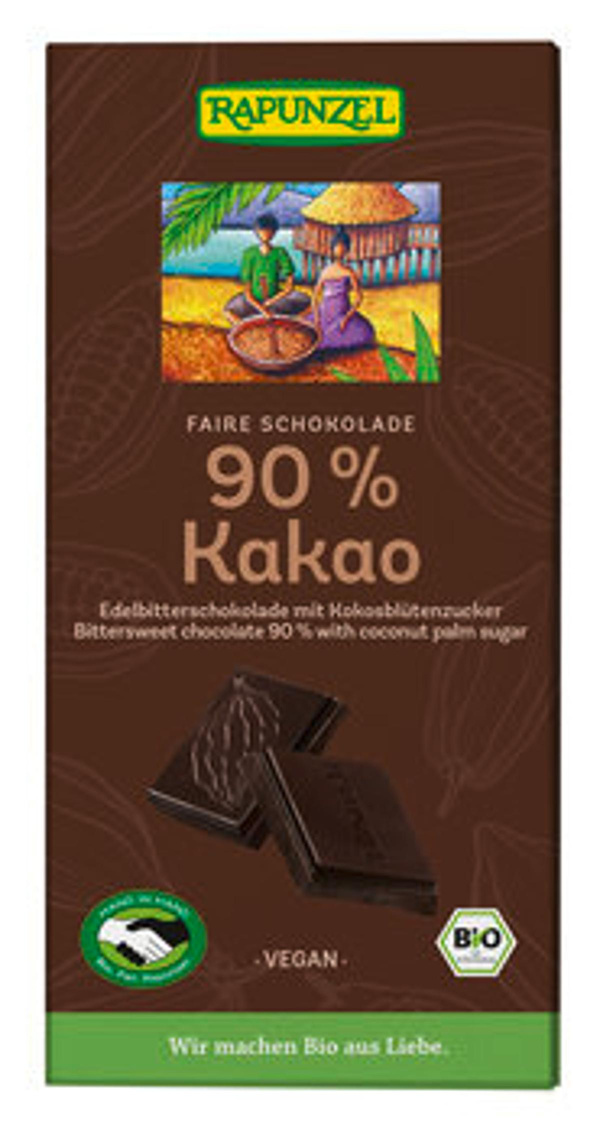 Produktfoto zu Bitterschokolade 90%Kakao