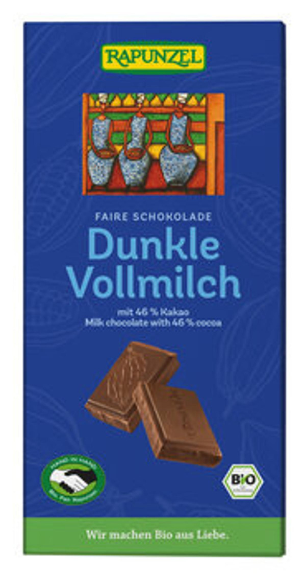 Produktfoto zu Schokolade Dunkle Vollmilch 46% Kakao