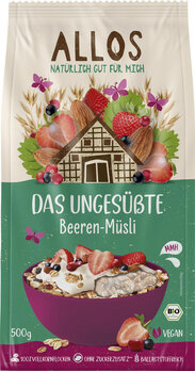 Produktfoto zu Müsli Beeren ungesüsst 500g