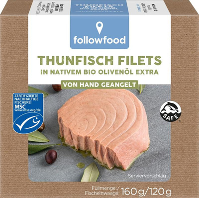 Produktfoto zu Thunfischfilets in Olivenöl 160g