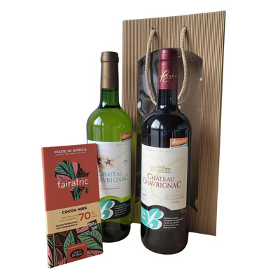 Produktfoto zu Geschenkset Wein & Schokolade
