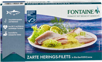 Produktfoto zu Heringsfilets in Senf-Dillcreme 200g