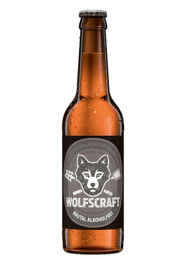 Produktfoto zu Bier alkoholfrei Wolfscraft Brutal 0,33l